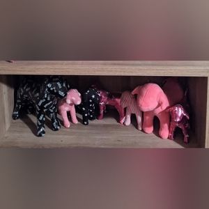 7 Victoria's Secret PINK Dottie Dogs Pups Regular 8"x6" & Large 10"x12"